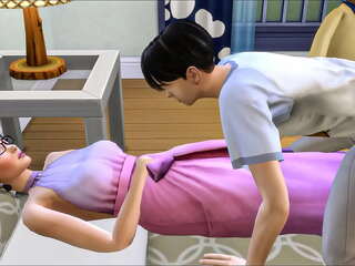 Asian Stepbrother Sneaks Into His Bed After Masturbating In Front Of The Computer Asian Family